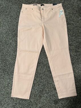 Talbots Light Pink Slim ankle Jeans size 16 NWT